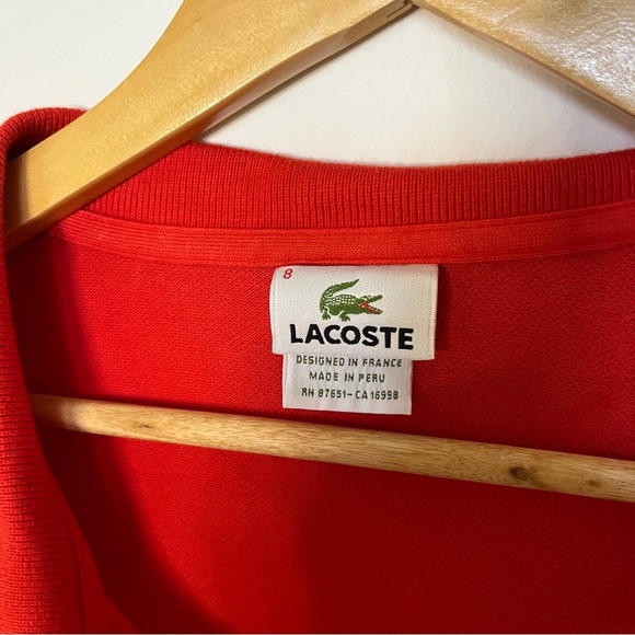 Lacoste Red Men’s Polo Size 3X - Picture 3 of 5
